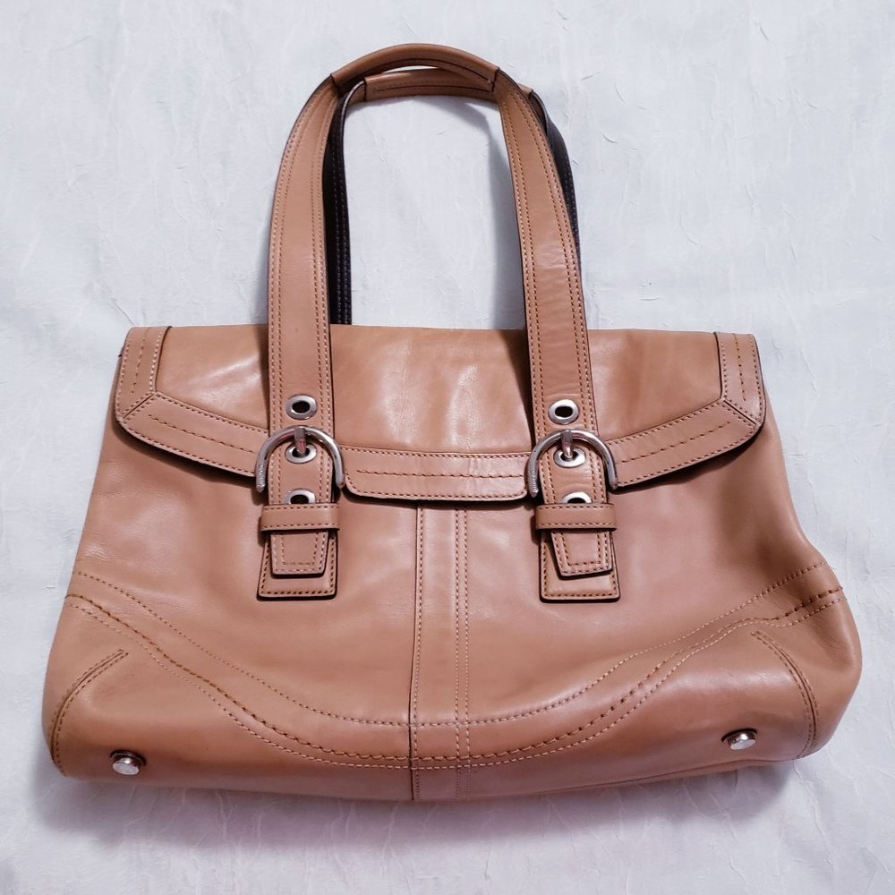 Coach Tan Leather Satchel